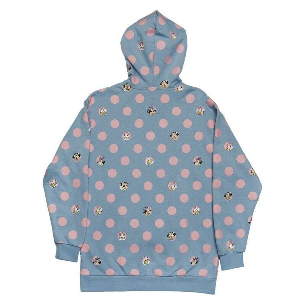 NWT Loungefly Disney Minnie Mouse Medium Pastel Polka Dots French Terry Hoodie - Picture 9 of 15